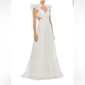 Mac Duggal: Ieena Cutout Chiffon Gown